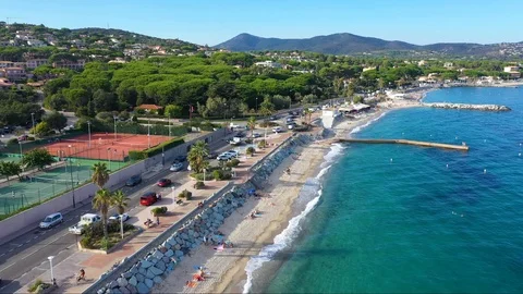 Aerial view of Sainte Maxime Video stock 117989141