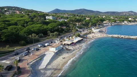 Aerial view of Sainte Maxime Stock Footage 117989194