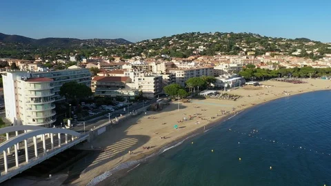 Aerial view of Sainte Maxime Stock Footage 117990100