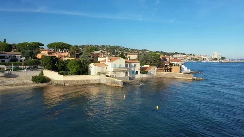 Aerial view of Sainte Maxime Stock Footage 117990520