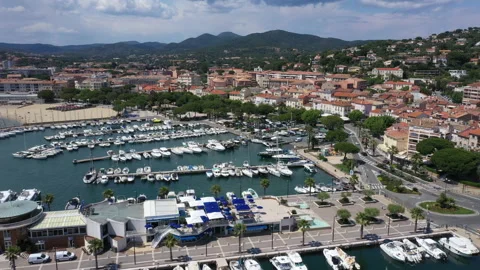 Aerial view of Sainte Maxime Stock Footage 136539935
