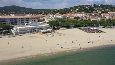 Aerial view of Sainte Maxime Stock Footage 136540001