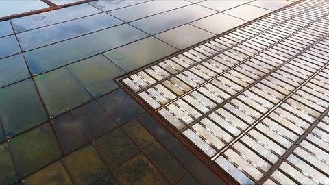 Aerial view salt fields in India 스톡 동영상 107628816