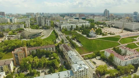 Aerial view of Samara city Stock Footage 89904143