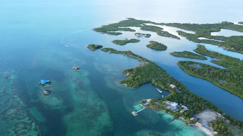 Aerial View of San Bernardo Archipelago Vídeo Stock 329596207