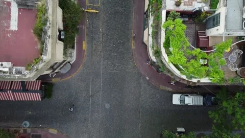 Aerial view of San Telmo Stock Footage 168980746