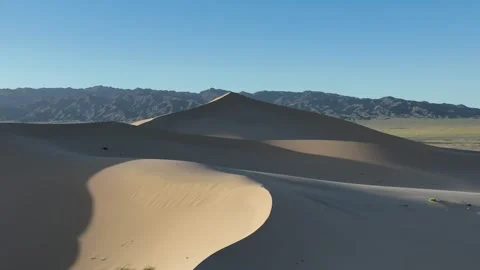 Aerial view of sand dunes, Mongolia. Stock Footage 316891474