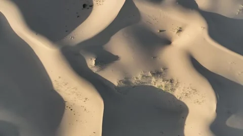 Aerial view of sand dunes, Mongolia. Stock Footage 316891494
