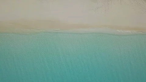 Aerial view of sandy beach. exuma bahamas Stock Footage 108215676