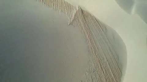 Aerial View of Sandy Desert Dunes - Lencois Maranhenses, Brazil Stockbeeldmateriaal 331517142