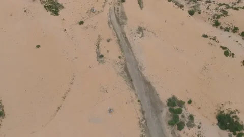 Aerial View of Sandy Dunes Stock Footage 239166735
