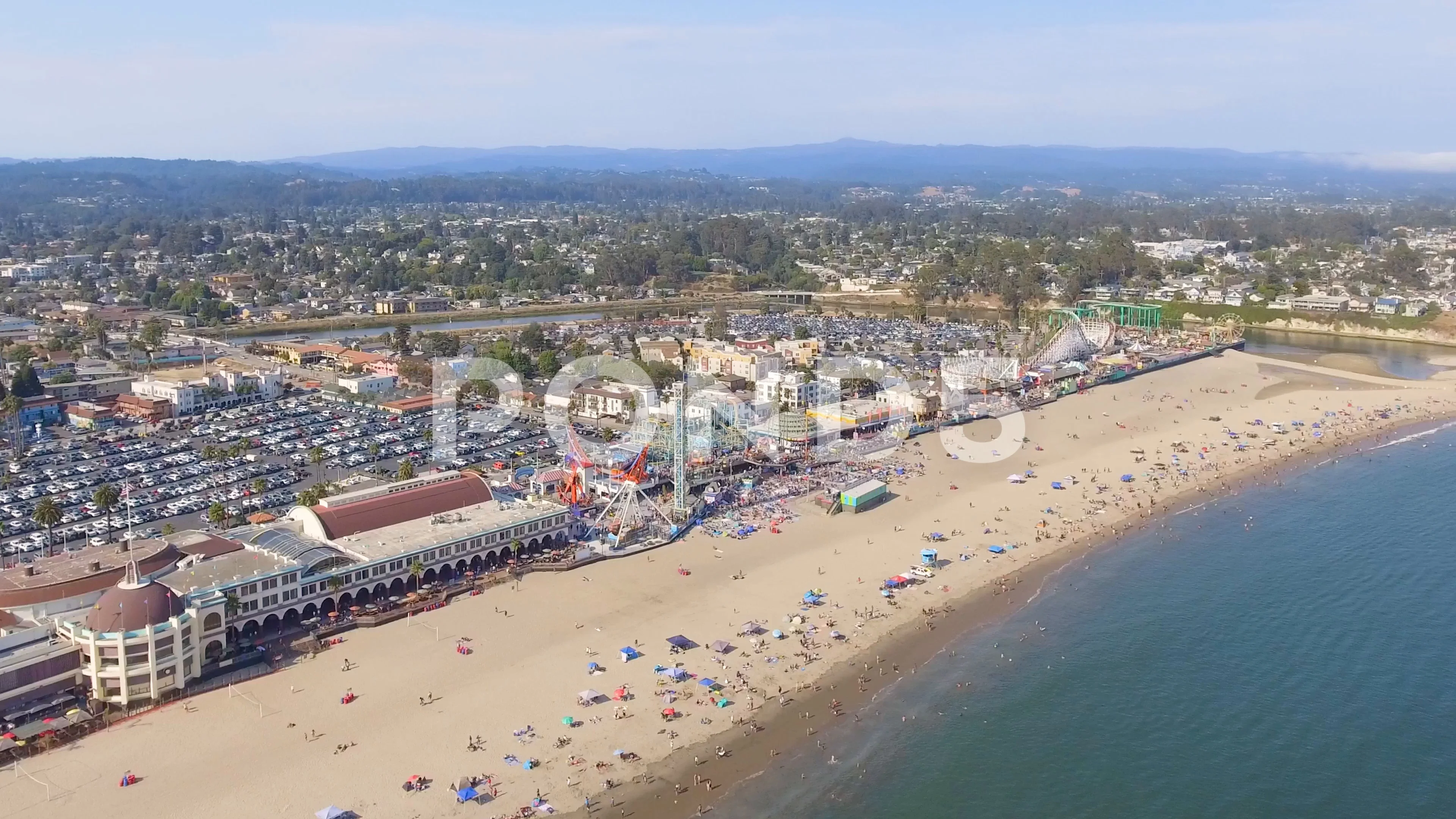 Aerial view of Santa Cruz coastline California