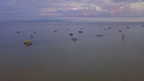 Aerial view sanur beach Vídeo Stock 84585169