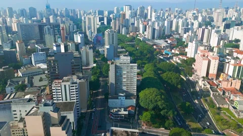 Aerial view of Sao Paulo with its dense Stock Video Pond5