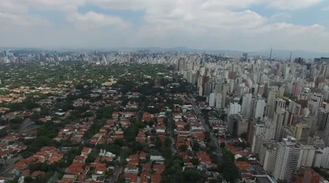 Aerial View of Sao Paulo Skyscrapers, Brazil Stock Footage 59557983