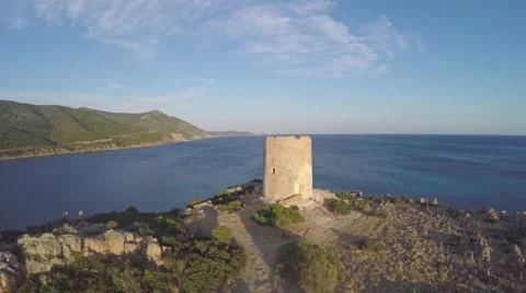 Aerial view Sardinia Coast 4k Stock Footage