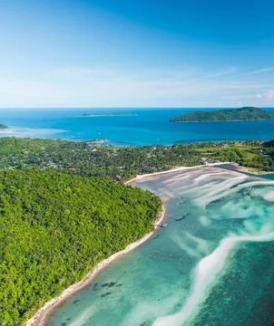 Aerial View of Scenic Beach Landscape Stock Photos