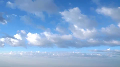 Aerial View of Scenic Clouds Above the Horizon Stock Footage 304304571
