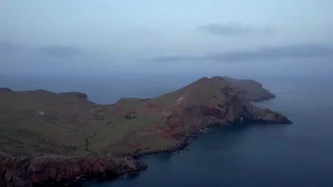 Aerial view of Scenic landscape of eastern coastline of Madeira, from Ponta.. Stock Footage 274853468