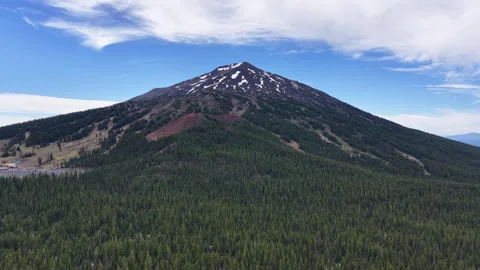 Aerial View of the Scenic Mt. Bachelor Near Bend, Oregon Stock Footage 339749677