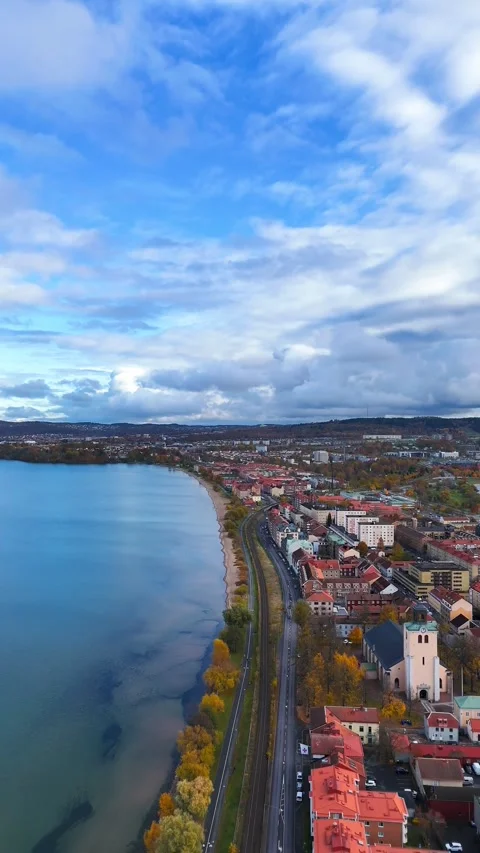 Aerial view of Schloss Ort Stock Footage 339274885