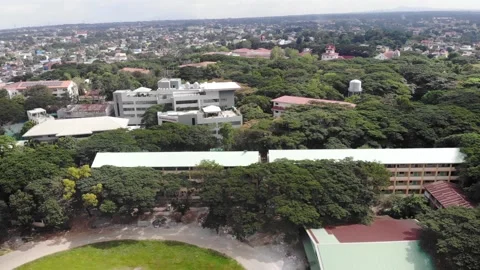 Aerial view of a School Stock Footage 138567367