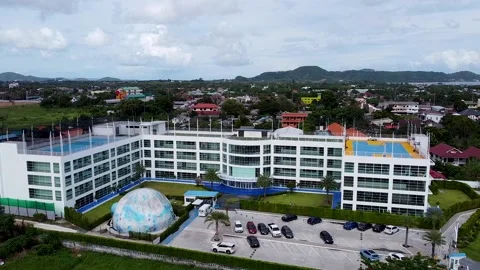 Aerial view of the school in Phuket Video stock 171972508