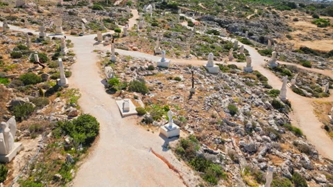 Aerial view of the Sculpture Open Park in Ayia Napa. Stock Footage 341534584