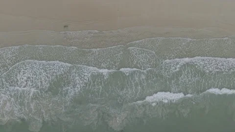 Aerial view sea beach wave white sand summer Stock Footage 339200285
