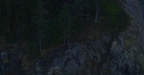 Aerial View of Sea Cliffs with Dramatic Light Video stock 63008314