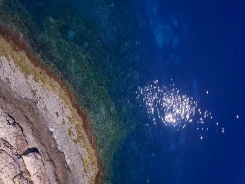 AERIAL VIEW OF SEA Stock Footage 77463174