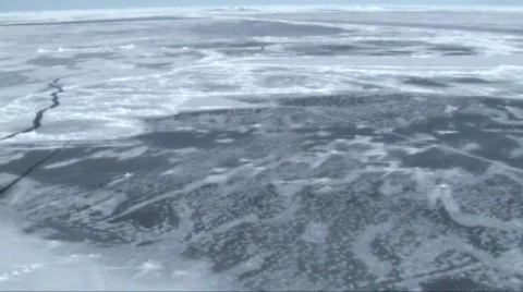 Aerial view of the sea ice on Antarctica Video stock 604341