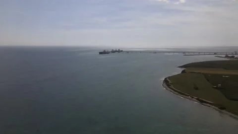 Aerial view of Sea Pier 動画素材 236855386