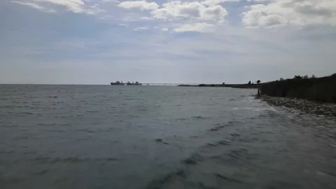 Aerial view of Sea Pier 動画素材 236856595