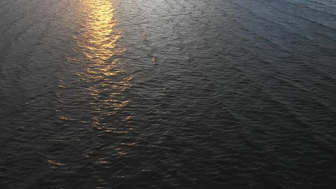 Aerial view of sea surface Stock Footage 107583825