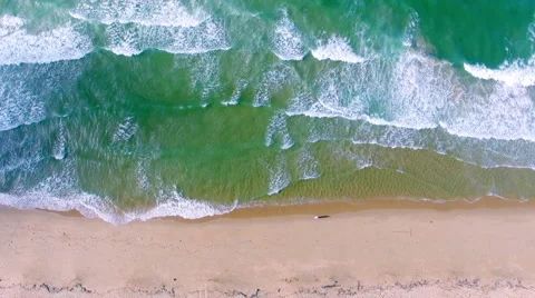 Aerial view of Sea waves Stock Footage 66553497