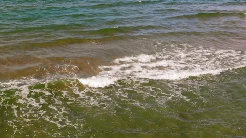 Aerial view of the sea waves Video stock 91816616