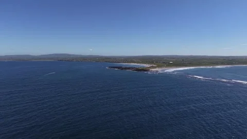 Aerial View of Seafield Pier and Beach with Coastal Waters 스톡 동영상 339583161