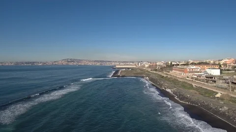 Aerial View Seafront Stock Footage 99058132