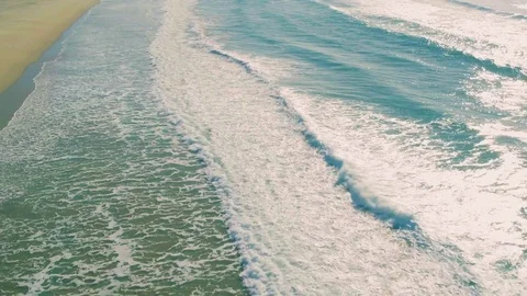 Aerial View Seascape with Waves Stock Footage 72614105