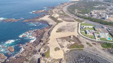 Aerial View Seascape with Waves Stock Footage 82413684