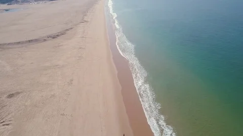 Aerial View Seascape with Waves Stock Footage 82498977