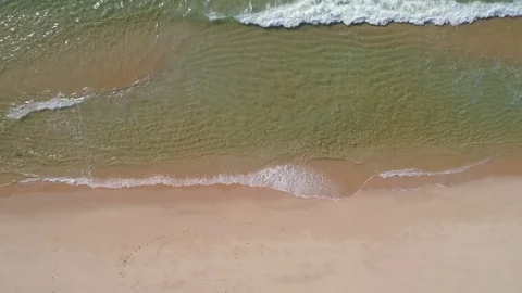 Aerial View Seascape with Waves Stock Footage 82500384