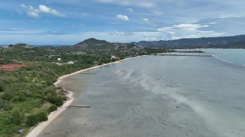Aerial view of seashore of Koh Samui Thailand Stock Footage 266799287