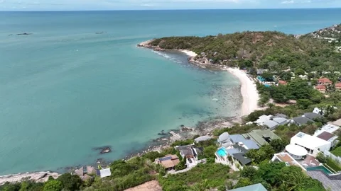 Aerial view of seashore of Koh Samui Thailand Video stock 266799857