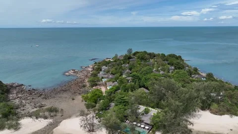 Aerial view of seashore of Koh Samui Thailand Video stock 266800003