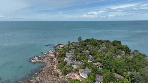 Aerial view of seashore of Koh Samui Thailand Video stock 266800262