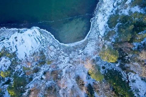 Aerial view of seashore. Stock Photos