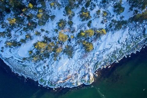 Aerial view of seashore. Stock Photos