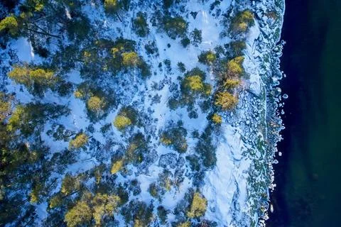Aerial view of seashore. Stock Photos